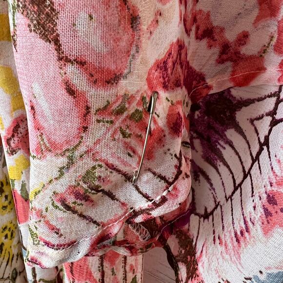 Live 4 Truth Blouse Womens SZ Small Bohemian Colorful Floral Long Flowy Sleeves - Picture 11 of 14